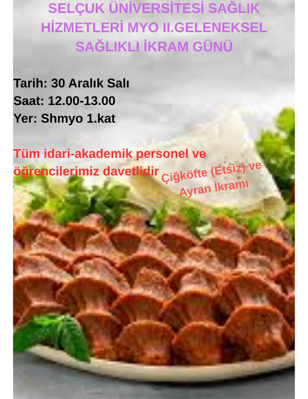 Çiğ Köfte İkram Günü